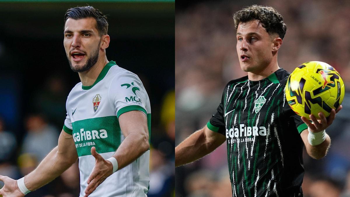 Rafa Mir y Germán Valera, futbolistas del Elche y ex del Valencia