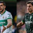 Rafa Mir y Germán Valera, futbolistas del Elche y ex del Valencia