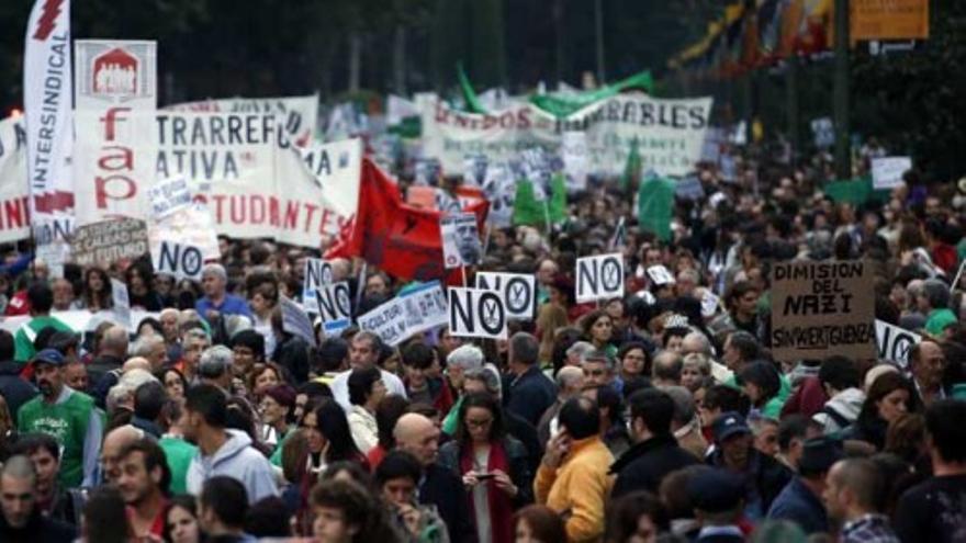 Gran manifestación en Madrid contra los recortes educativos