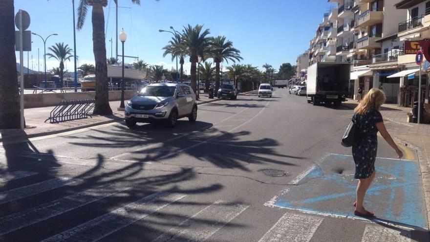 Imagen del estado en que se encuentra actualmente el paseo marítimo del Port de Pollença.