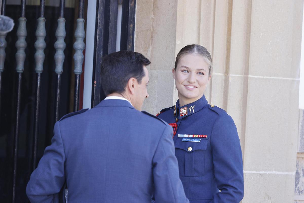 La llegada de la princesa Leonor a San Javier, en imágenes