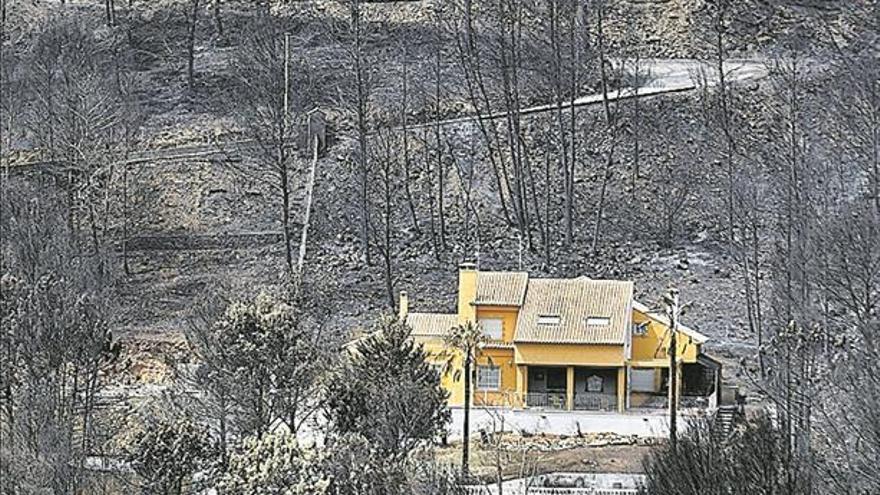 El fuego de Llutxent está controlado tras quemar 40 casas y 3.270 hectáreas