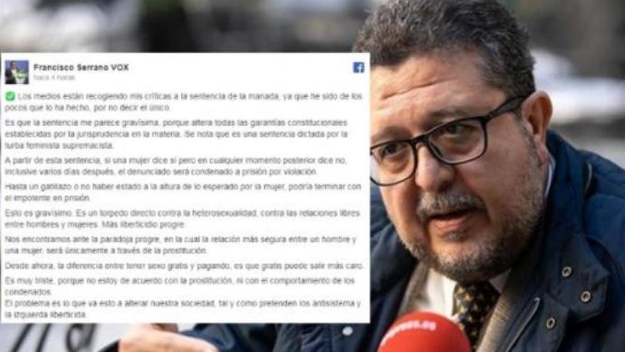 El líder de VOX en Andalucía sobre La Manada: &quot;Hasta un gatillazo puedes acabar en prisión&quot;