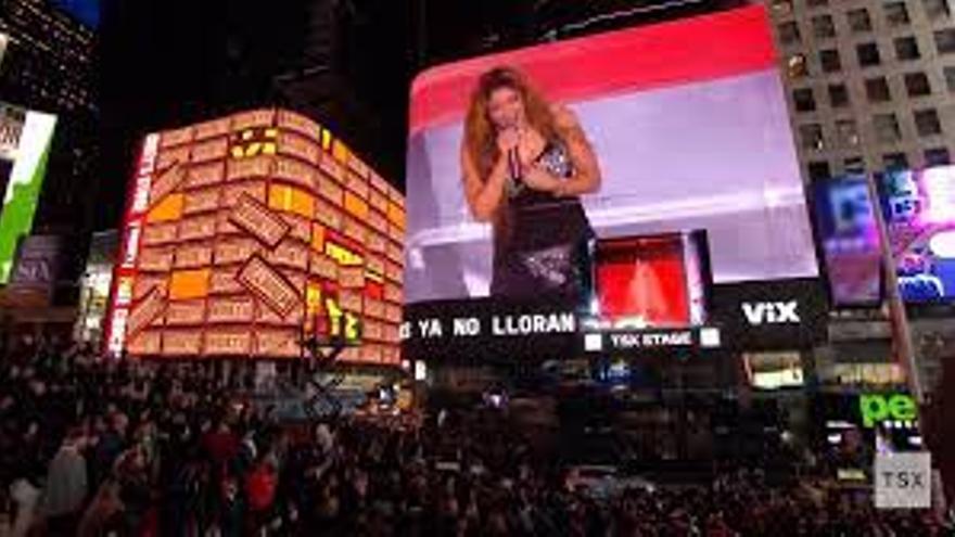 El concierto sorpresa de Shakira en Nueva York paraliza Times Square