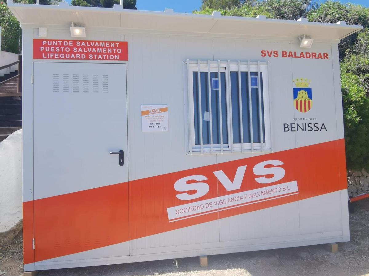 El punto de salvamento montado por SVS en Baladrar