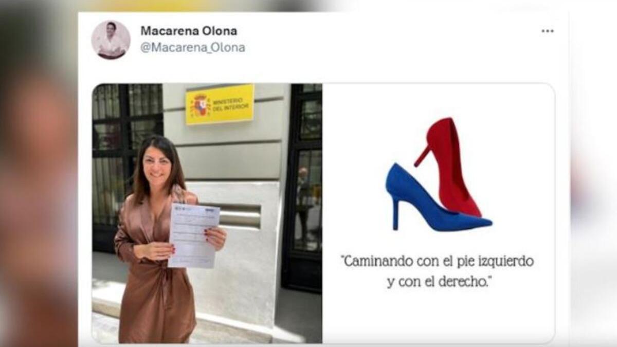 Con dos tacones: Macarena Olona se presenta con partido propio al 23J