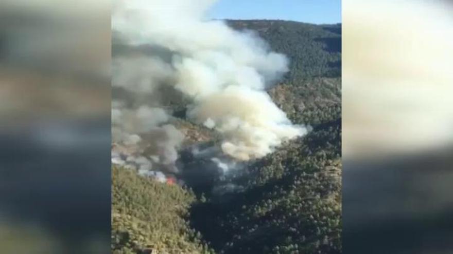 Desalojadas cerca de 300 personas por un incendio en la sierra de Cazorla