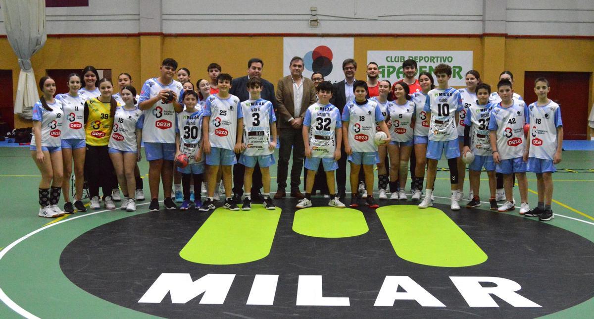 Acto de presentación del acuerdo entre el Córdoba BM y Milar.