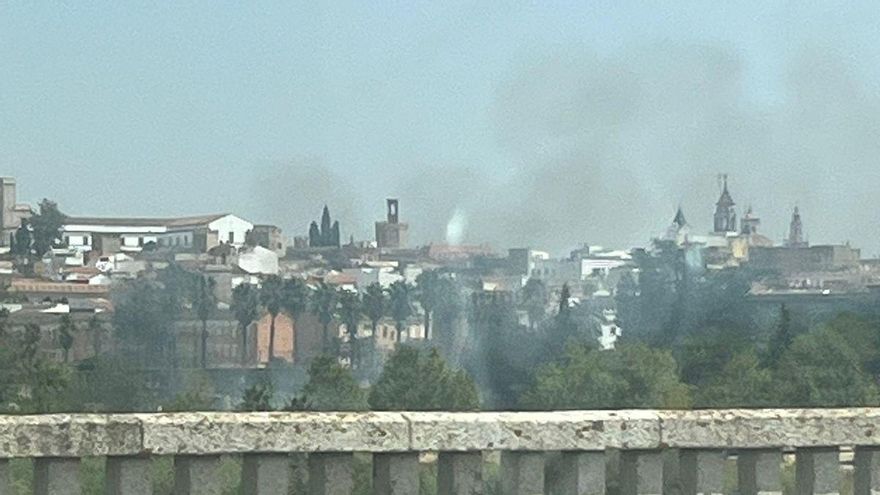 Los bomberos sofocan tres incendios en las dos orillas del Guadiana a su paso por Badajoz