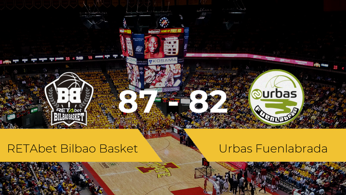 El RETAbet Bilbao Basket logra vencer al Urbas Fuenlabrada (87-82)