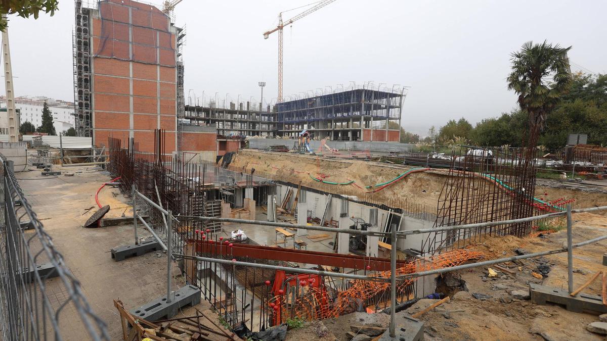Obras de la cooperativa de viviendas en los terrenos de Tafisa.