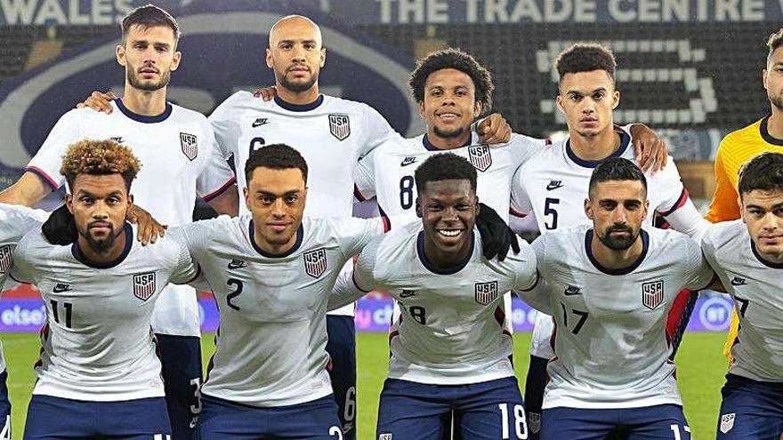 El once titular de Estados Unidos ante Gales.