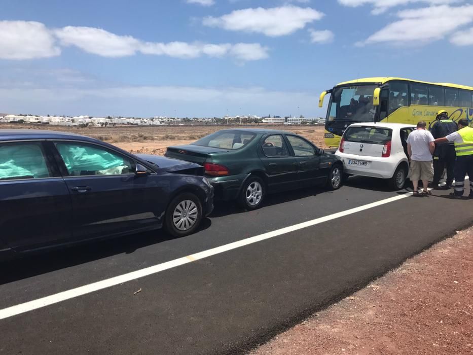 Accidente en la GC-1 en la salida a San Fernando