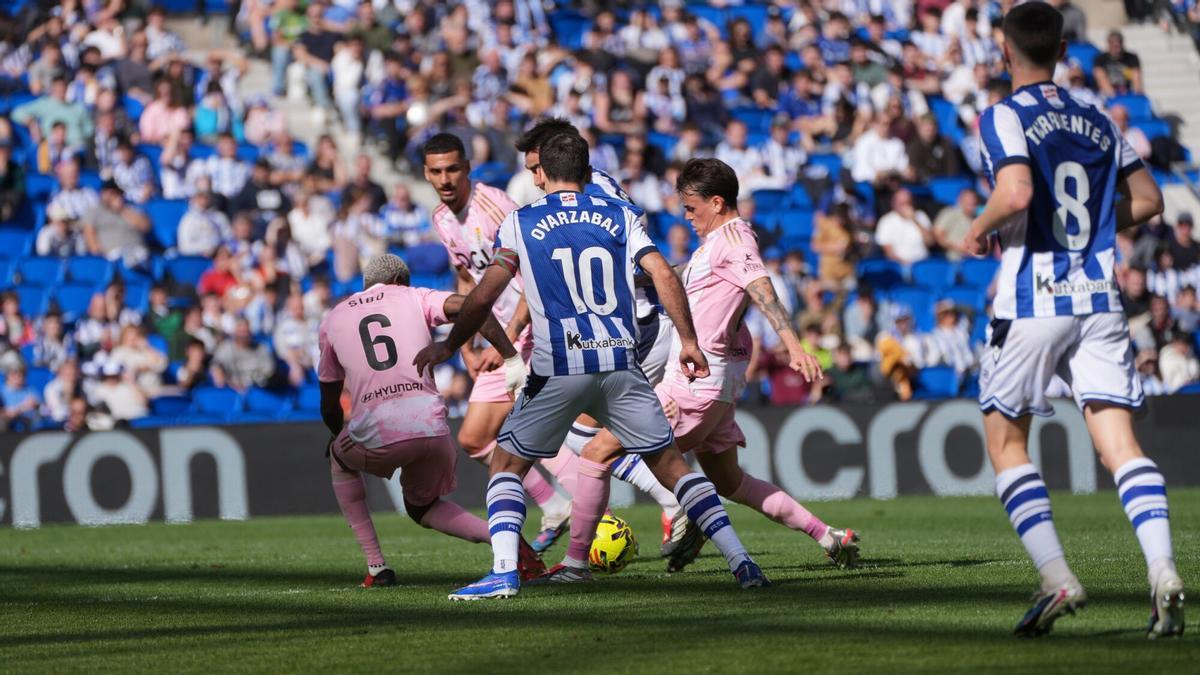 El partido entre la Real Sociedad y el Real Oviedo