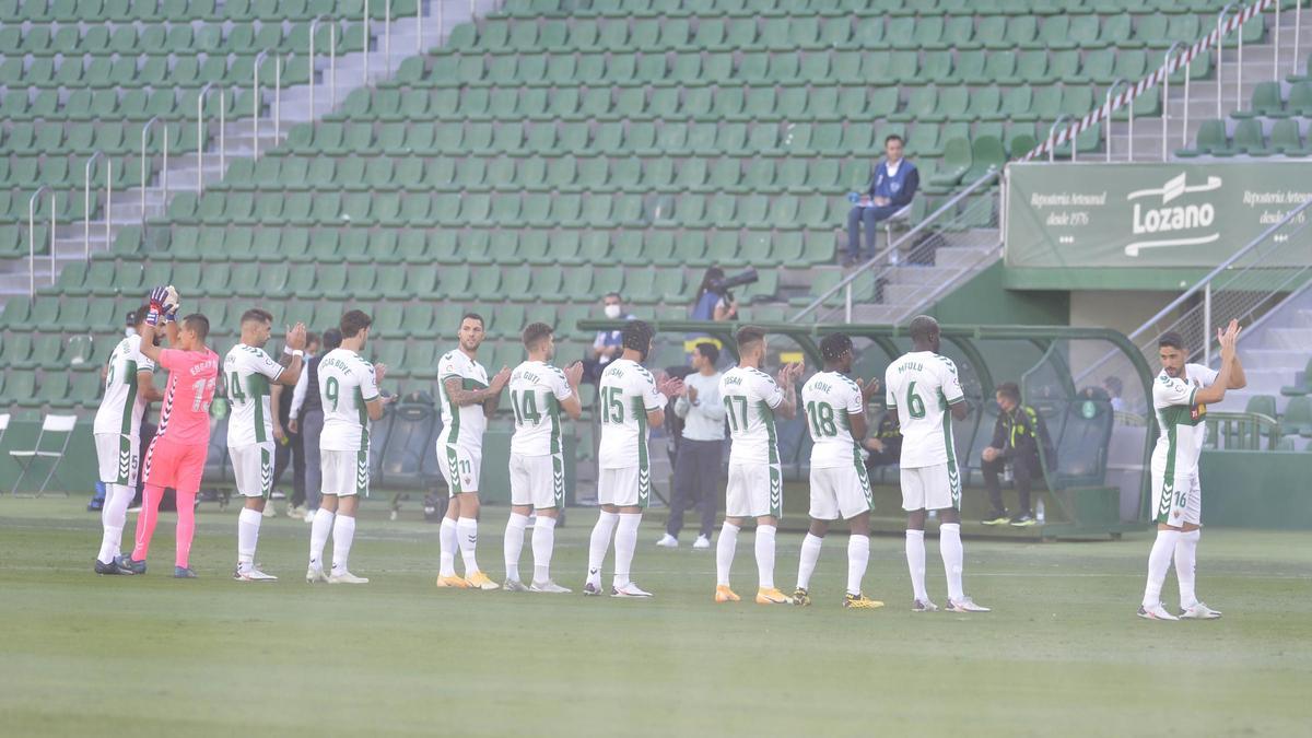 Formación del Elche en su último partido ante el Huesca