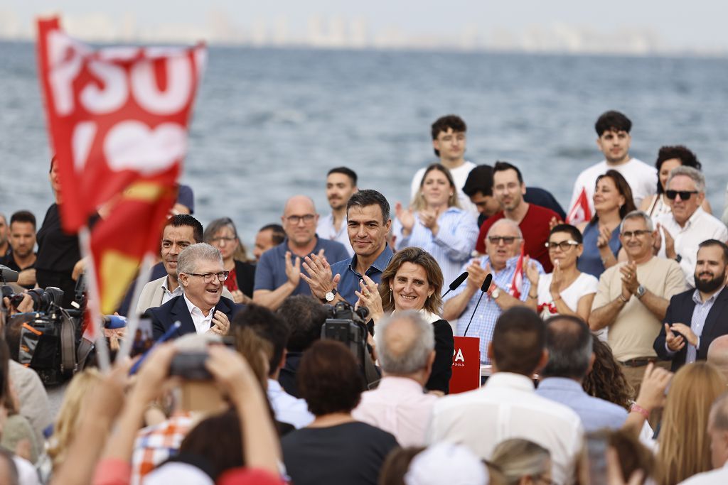 Visita de Pedro Sánchez en Los Alcázares