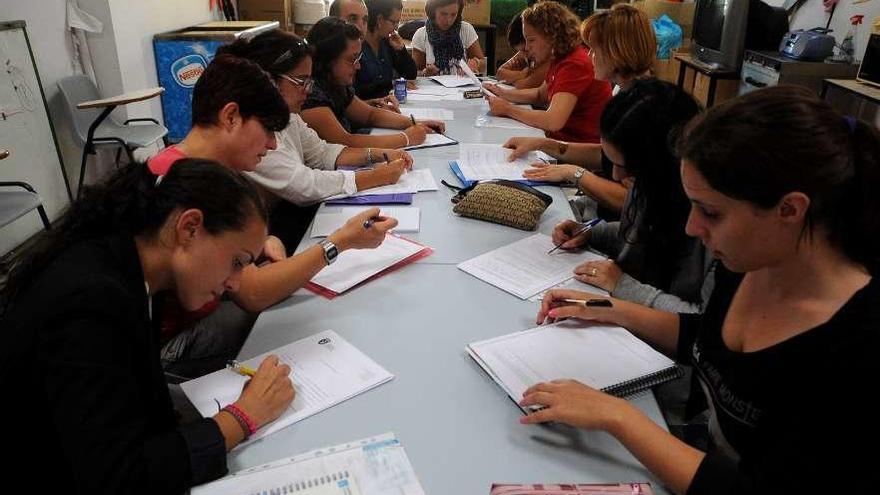 Curso realizado en su día en Arousa sobre atención sociosanitaria a personas dependientes. // I. A.