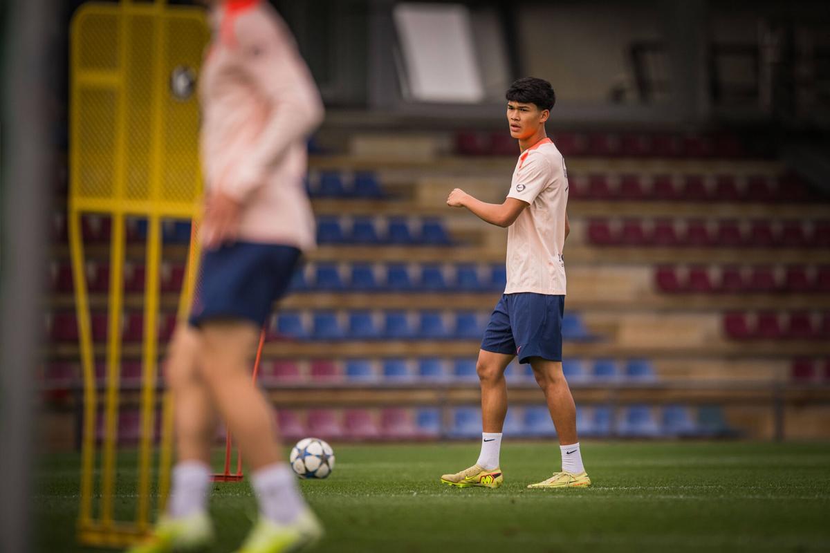 Dro, durante un entrenamiento