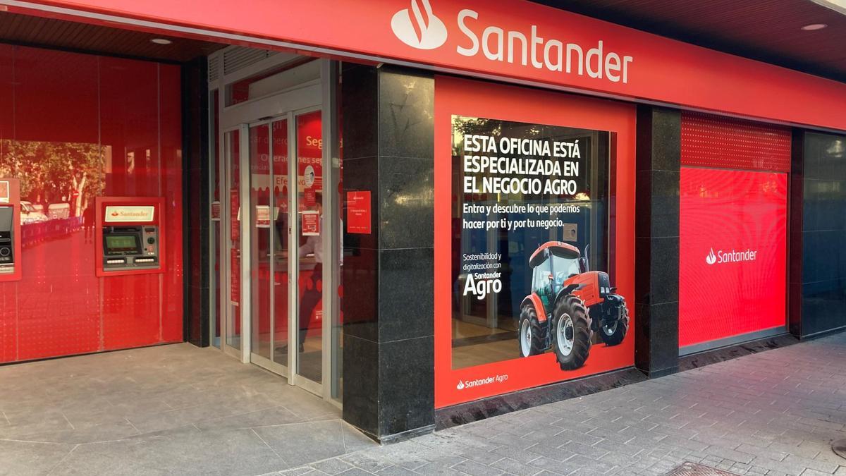 Una oficina del banc Santander