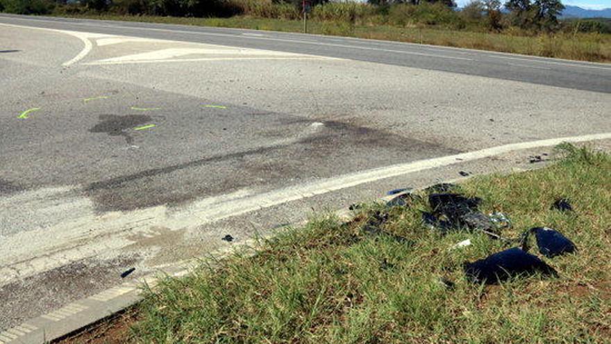 El lloc de l&#039;accident mortal de dissabte.