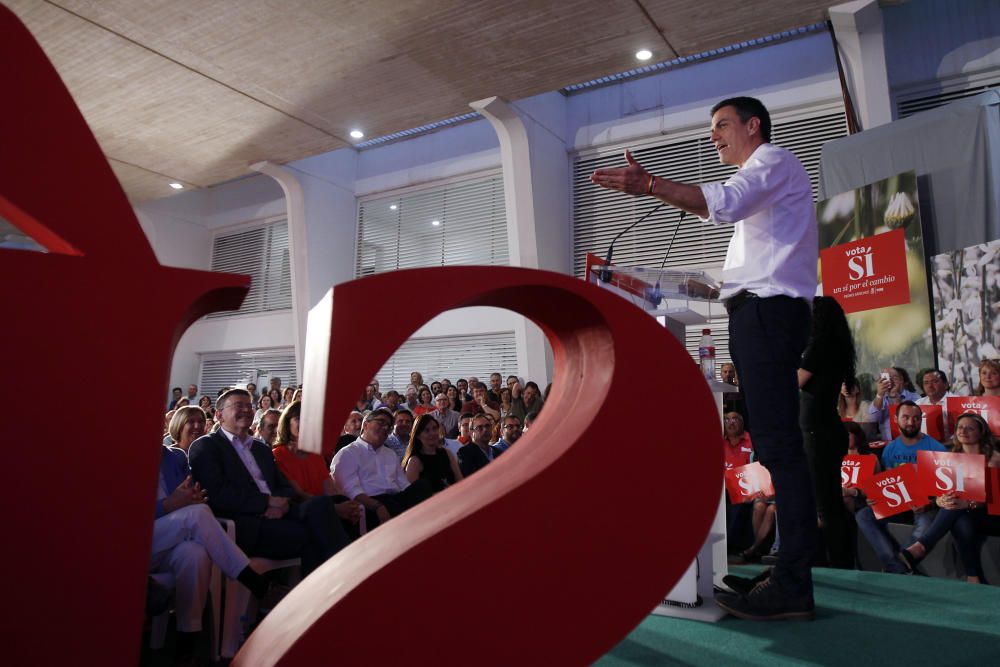 Mitin de Pedro Sánchez en l'Umbracle