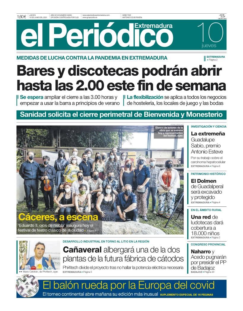 Consulta la portada correspondiente al día 10 de junio del 2021