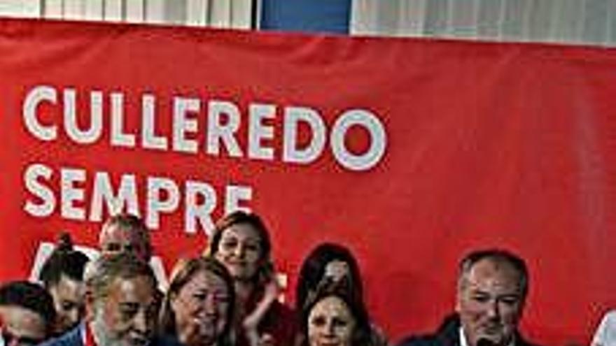 Rioboo se dirige, ayer, a militantes socialistas.