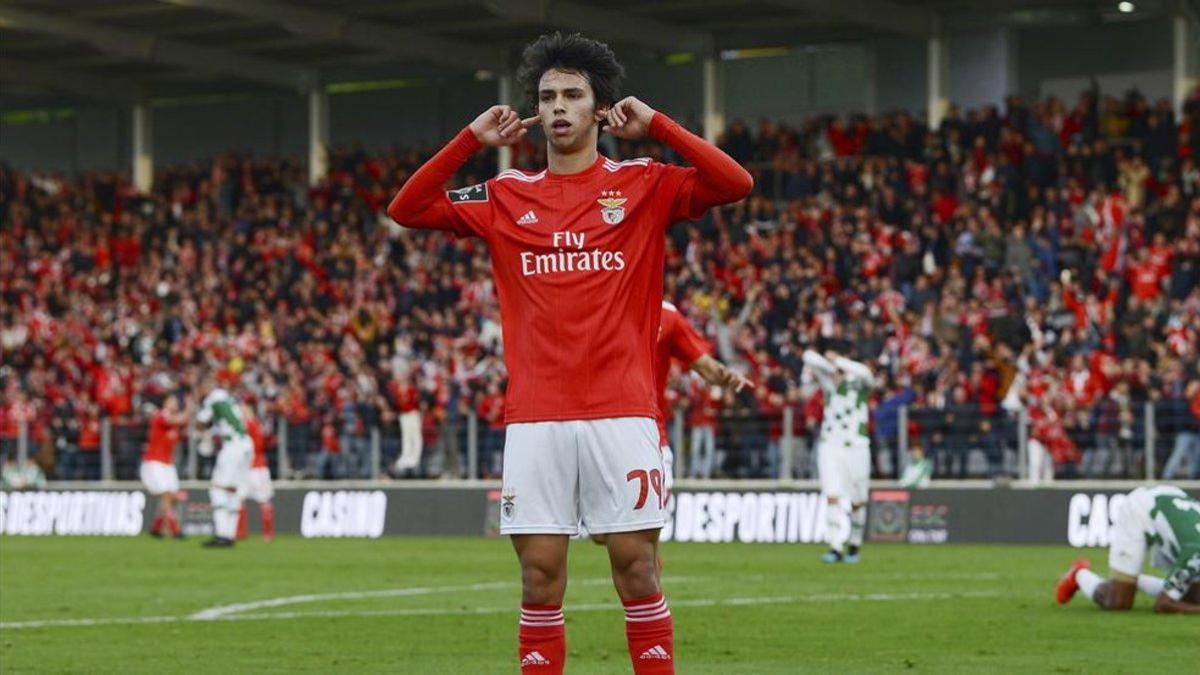 Así celebró Joao Félix su gol en la victoria del Benfica ante el Moreirense (0-4)