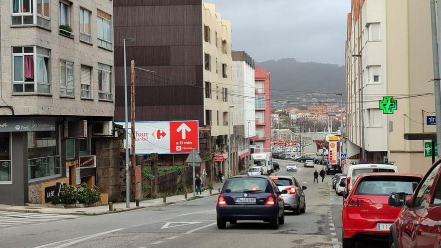 Avenida de Bueu, en Cangas. |  Santos Álvarez