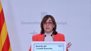 La portavoz del Govern y consellera de Territori, Vivienda y Transició Ecològica, Sílvia Paneque, este martes en rueda de prensa