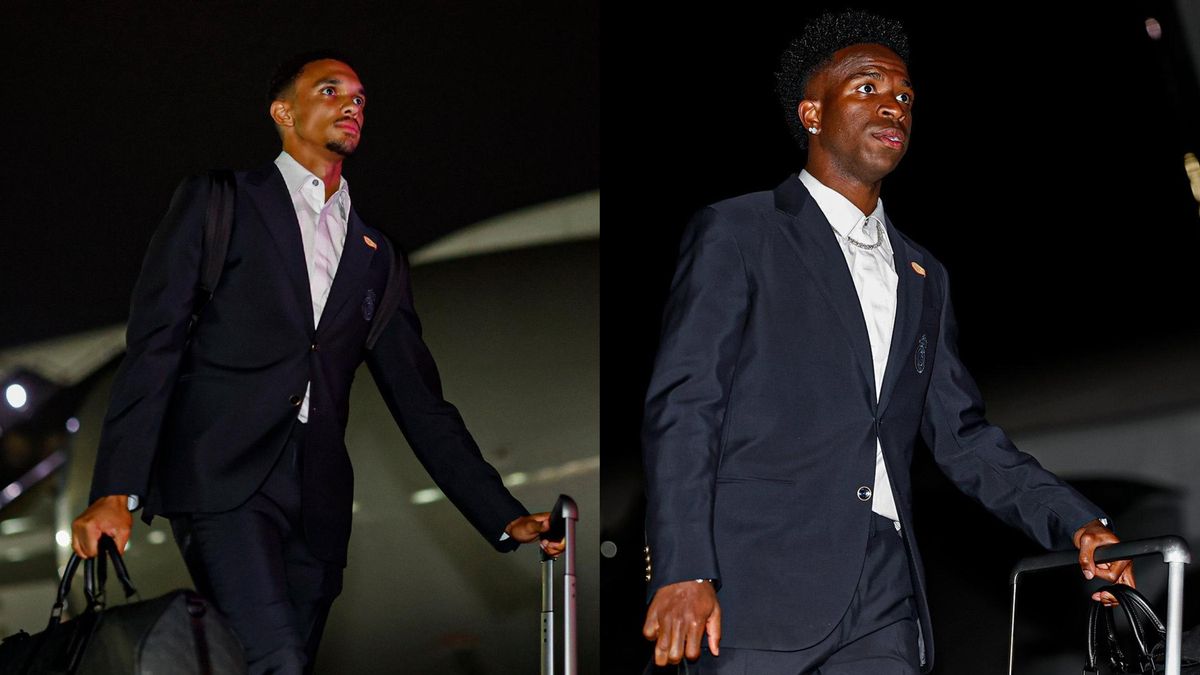 Trent Alexander - Arnold y Vinicius, tras aterrizar en Nueva Jersey después de cinco horas de viaje.