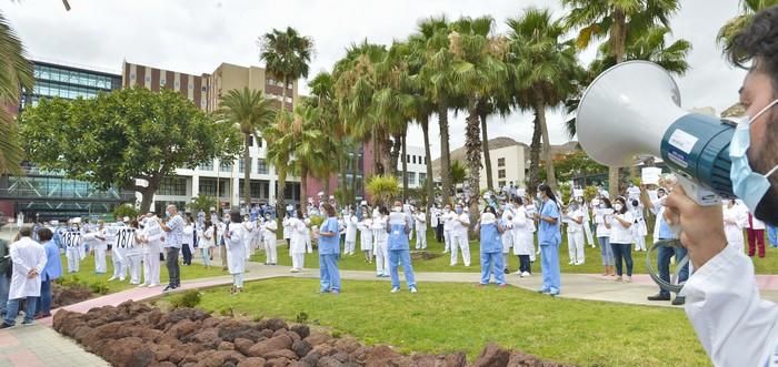 Manifestación de médicos temporales.