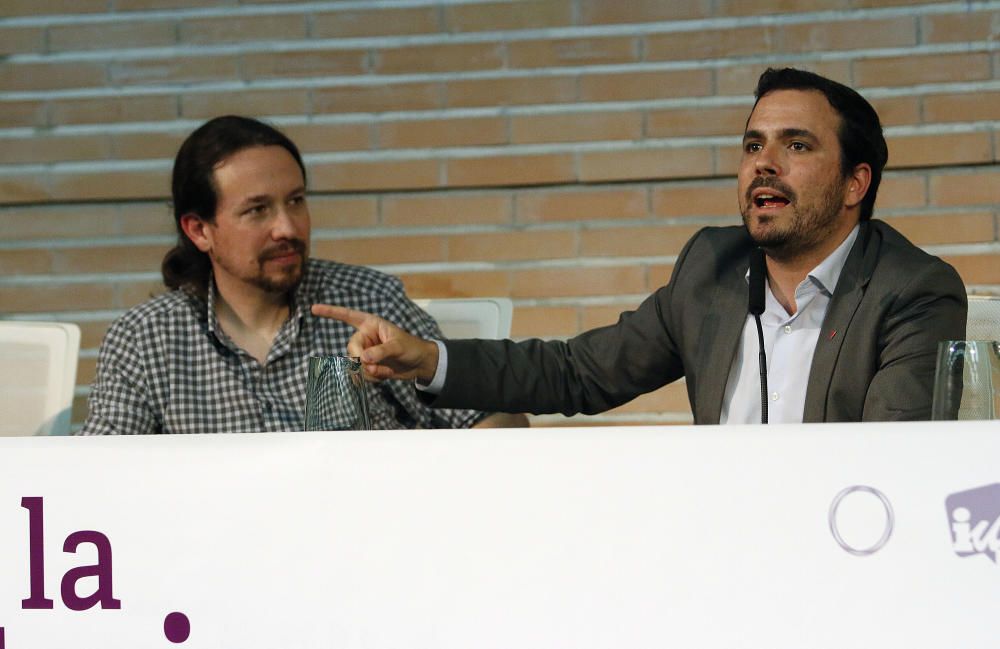 Acto de Pablo Iglesias y Alberto Garzón en la UMA