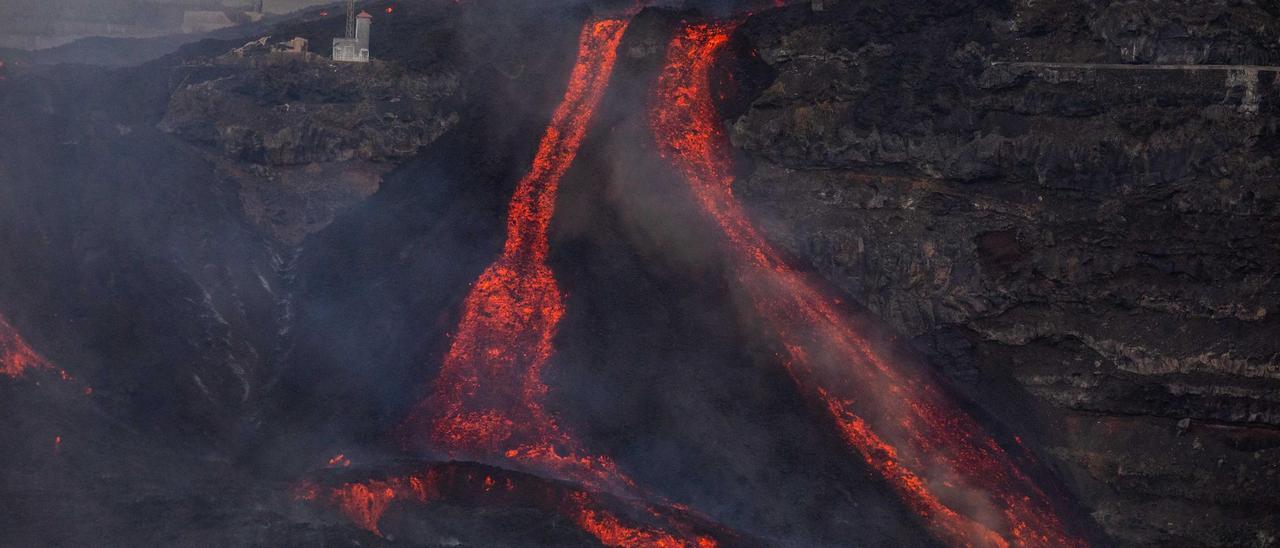 Imagen de la colada del volcán de La Palma.
