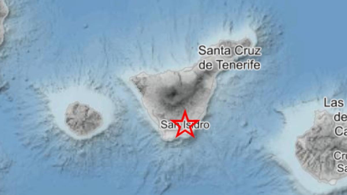 Localización del último terremoto de hoy