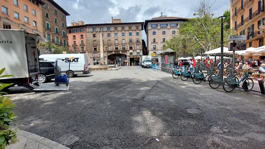 Palma prepara la plaza de las Tortugas para celebrar el título del Mundial, gane España o Argentina