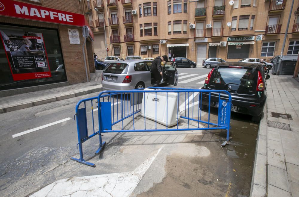 Agujeros en las calles de Alicante