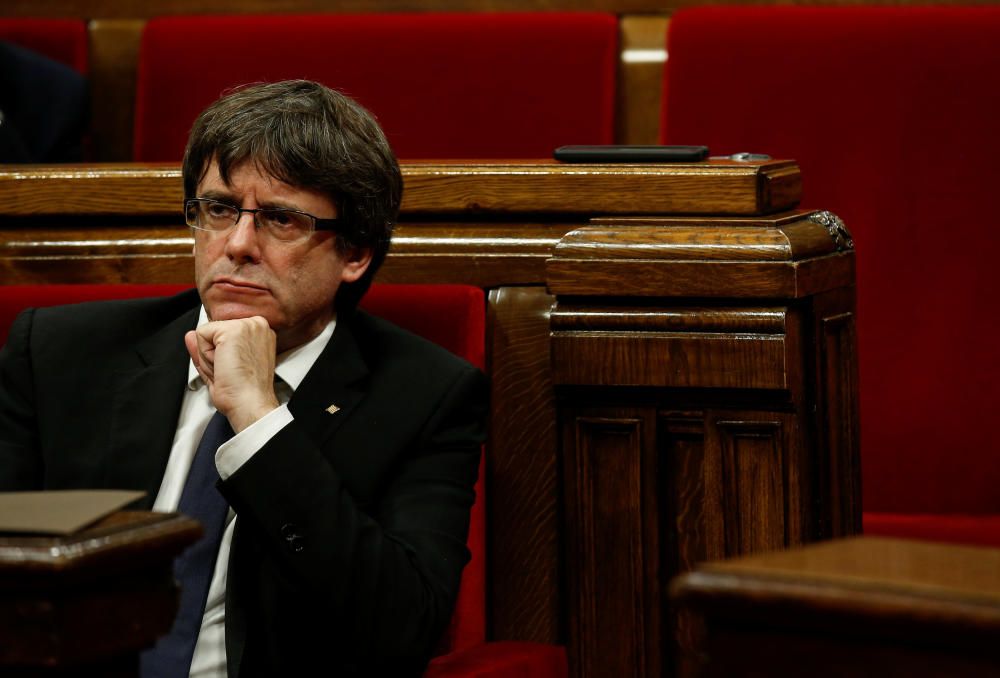 Les millors fotos de la compareixença de Puigdemont