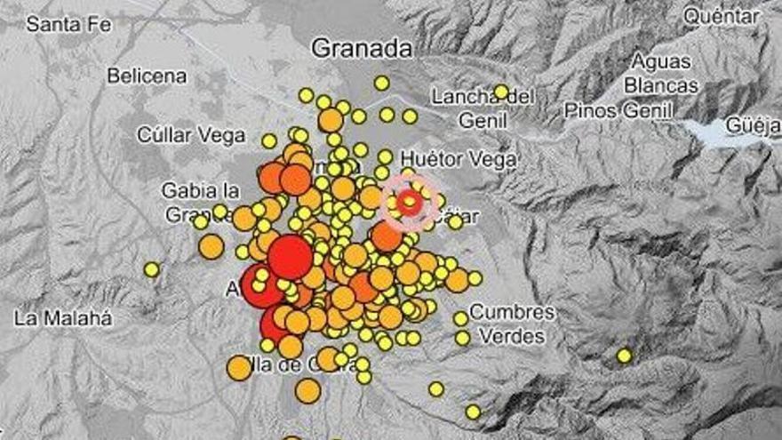 Dos nuevos terremotos vuelven a sentirse en Granada con solo tres minutos de diferencia