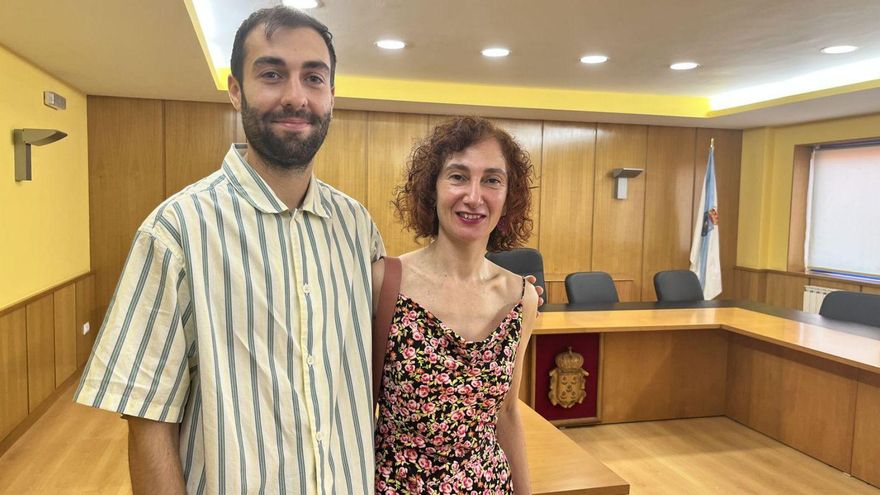 Breixo Fernández y Lucía González, ediles del BNG en Vilamarín.