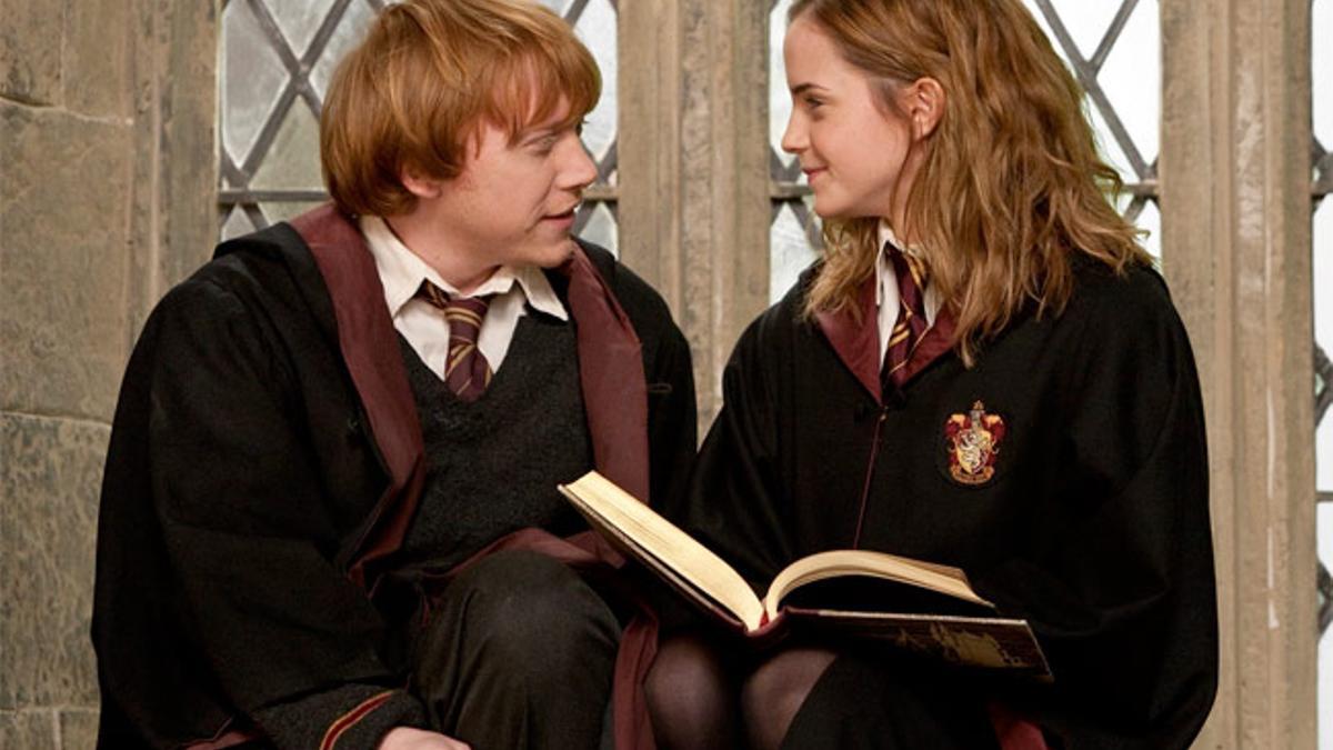 Rupert Grint y Emma Watson en 'Harry Potter'