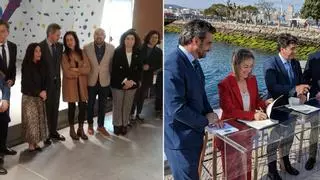 Lluvia electoral en A Coruña: plataforma de baño, un aparcamiento y naves del Metrosidero