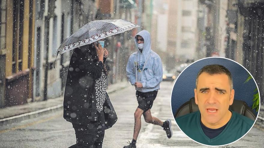 Caudal del barranco de Santos tras las fuertes lluvias