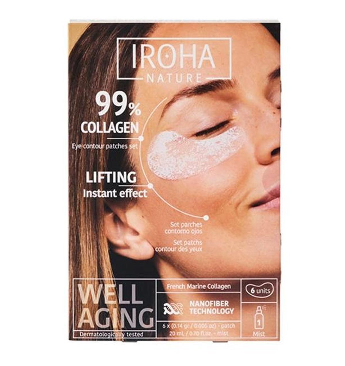 Parches contorno 99% Collagen de Iroha Nature
