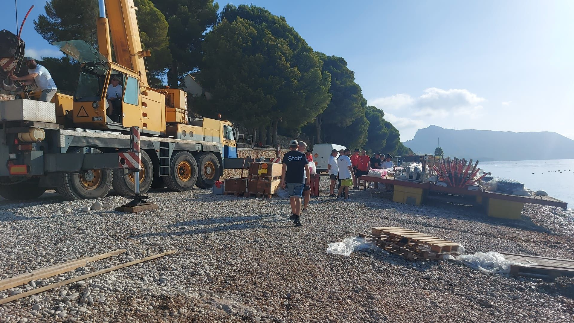 Así son los preparativos del Castell de l'Olla de Altea