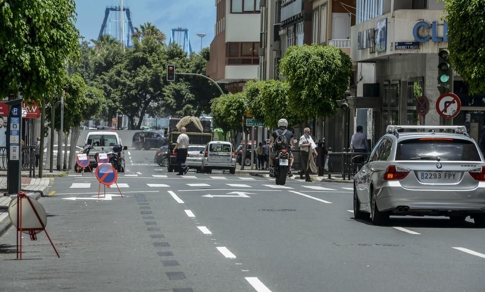 Trabajos en Néstor de la Torre para habilitar un tercer carril