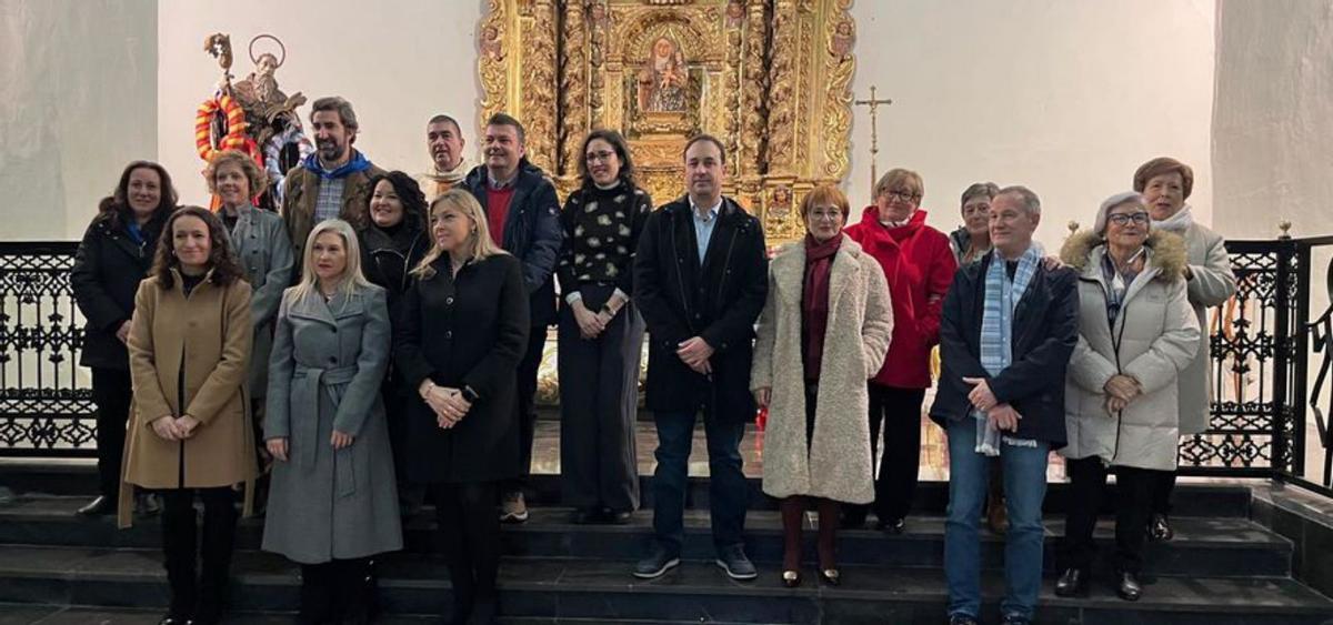 Los quintos de Rueda de Jalón participaron en los festejos.