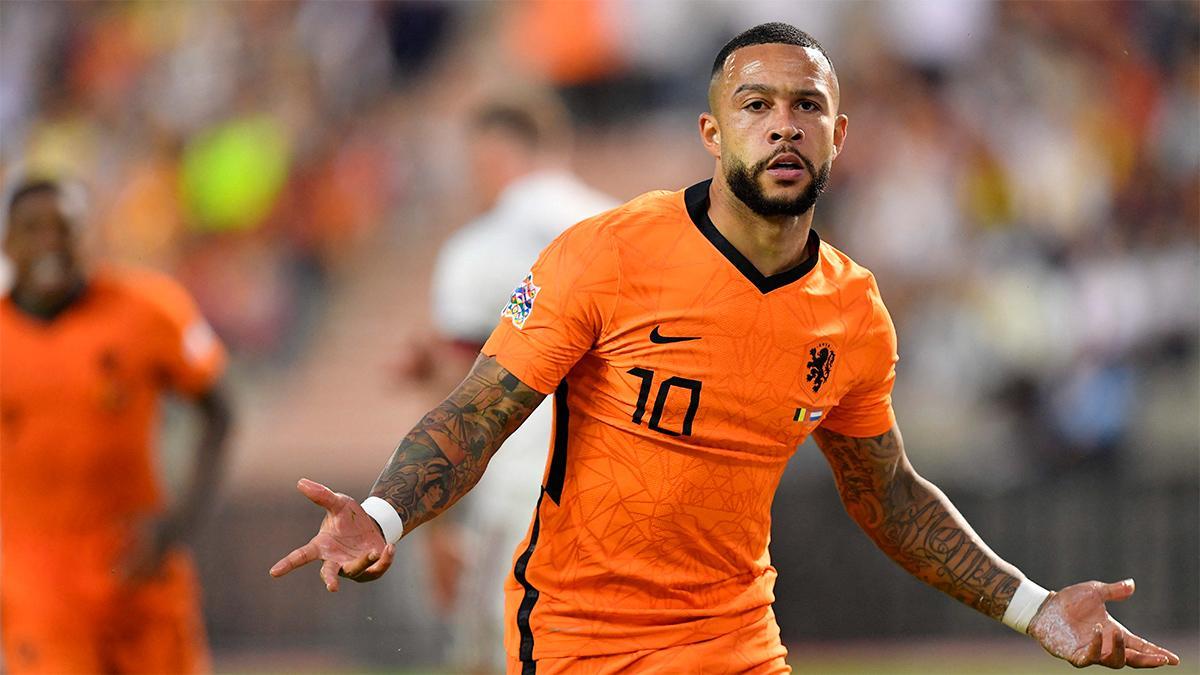 Memphis se lució con Países Bajos ante Bélgica