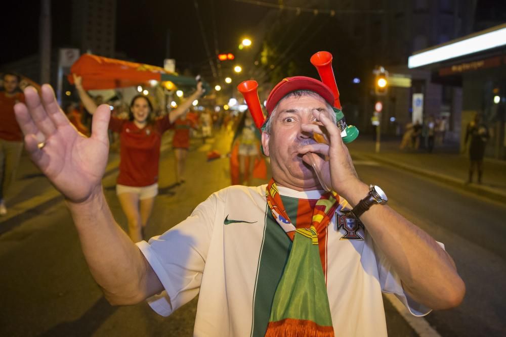 Euforia de la afición de Portugal por la Eurocopa