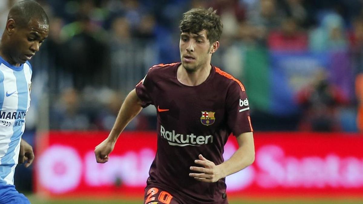 Sergi Roberto durante el duelo vs Málaga